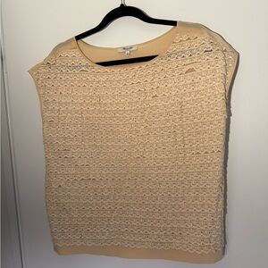 Madewell Beige Lace Blouse